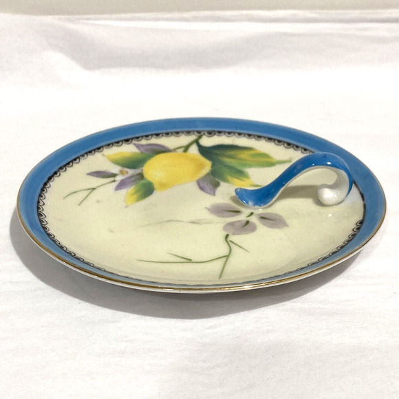 Vintage Noritake porcelain lemon dish handled nappy tray hand painted dish - Picture 6 of 6